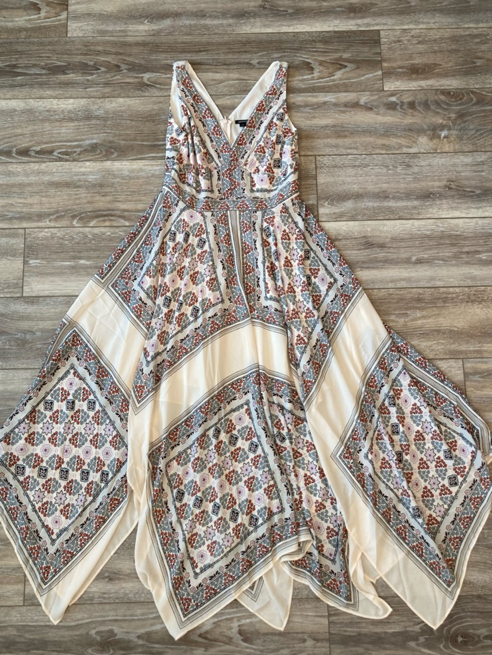 Flower Patterned Lightweight Scarf Dress